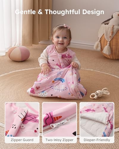 Yoofoss Baby Sleep Sack 12-18 Months Rayon Made from Bamboo 1.0 Tog