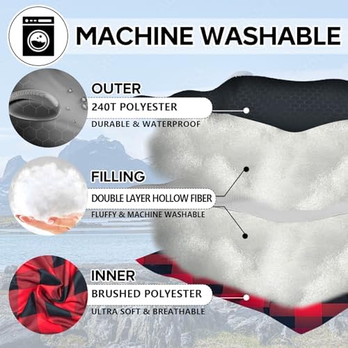 0 Degree Sleeping Bags Waterproof for Adults, Cold Weather Machine Washable Sleeping Bag with Compression Sack for 3-4 Season Camping Outdoor