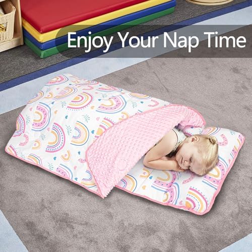 Primlect Toddler Nap Mat with Pillow, Thickened Extra Large Sleeping Bag