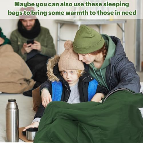 Tudomro 16 Pack Bulk Sleeping Bags for Adults, Lightweight Waterproof Camping Sleeping Bags with Compression Sack for Camping, Backpacking, Hiking, Travel, Emergency Use