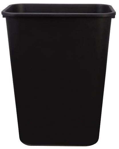 Amazon Basics Trash Can, Rectangular Commercial Office Wastebasket, 10 Gallon (Pack Of 2), Black (Previously AmazonCommercial brand)