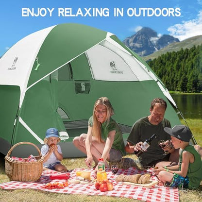 CAMEL CROWN Tents for Camping 2/3/4/5 Person Camping Dome Tent, Waterproof,Spacious, Lightweight Portable Backpacking Tent for Outdoor Camping/Hiking