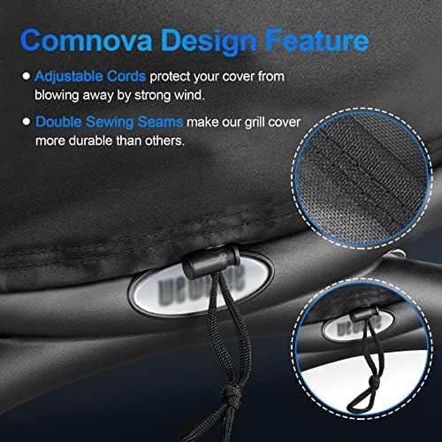 Comnova Grill Cover for Weber Q Series - 7111 BBQ Cover for Weber Q2000 and Q200 Series Gas Grill Heavy Duty & Waterproof, 33 Inch Barbecue Cover for Weber Q2200, Q2000, Q2400, Q200, Q220 and More