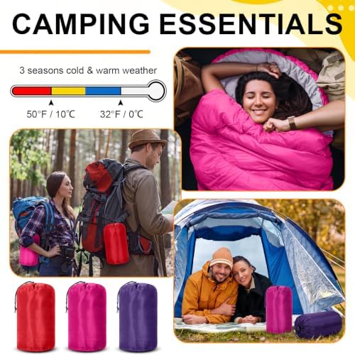 Junkin 12/36 Pcs Camping Sleeping Bags for Adult