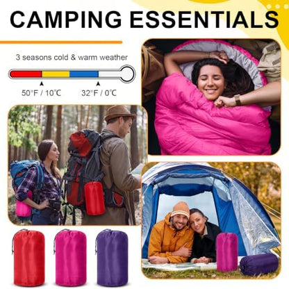 Junkin 12/36 Pcs Camping Sleeping Bags for Adult