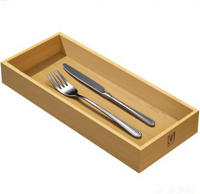 Desktop organizer, Bamboo storage tray for small tools, For office cabinets Bathroom 11.8x4.92x1.34 Inches(1 - PCS)