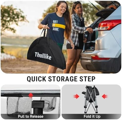 Portable Lightweight Folding Camping Table with Cooler and 4 Large Cup Holders Collapsible Picnic Camp Table Foldable Outdoor Table with Carry Bag for BBQ Tailgating Beach RV Travel Hiking