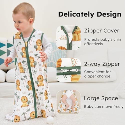 Baby Sleep Sack 12-18 Months 0.5 Tog Soft Sleeping Bag 100% Cotton