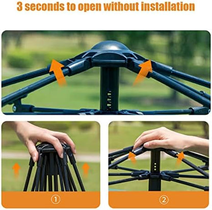 HUHJYUGE 2/4 Person Tent Water Resistant, Instant Pop Up Tent for Camping Weatherproof, Easy Setup Beach Tent Sun Shelter, Ventilated Mesh Windows, for Backpacking, Hiking (A 2 Person)
