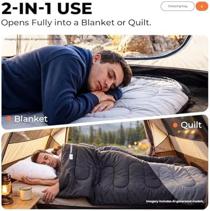 Sleeping Bags for Adults,Compact Lightweight Backpacking Sleeping Bag with Compression Sack for Youth, Camping Essentials Gearfor Hiking Travel Climbing Outdoor&Indoor Use