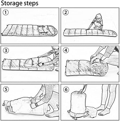 Wind Tour 3 Season Lightweight Waterproof Sleeping Bag Indoor & Outdoor for Hiking Backpacking Camping Traveling