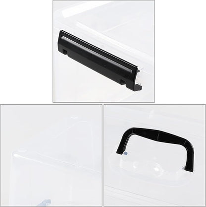 18 L Clear Latch Storage Bins with Handle, 4 Pack Plastic Storage Box with Lids
