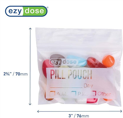 Ezy Dose Disposable Pill Pouches, Pill and Vitamin Storage, Clear, 50 Count