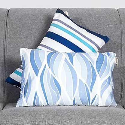 Outdoor Pillow for Chaise Lounge Chair, Sunbrella Head Support Pillow for Car Driving Neck or Lumbar Resting Waterproof with Adjustable Elastic Stripe for Garden Furniture Decorative 2Pack