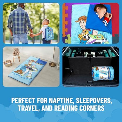 Jay Franco Disney Toy Story Slumber Sack - Cozy & Warm Kids Lightweight Slumber Bag - Featuring Woody and Buzz Lightyear (Official Disney Pixar Product)