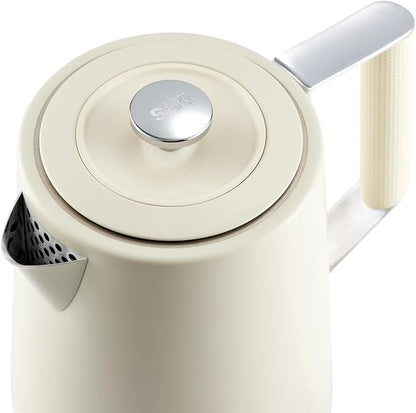 SAKI Luna Electric Kettle Temperature Control with 7 Presets, 60min Temperature Hold 1.75L Electric Tea Kettle, 304 Stainless Steel Kettle, Auto-Off & Boil-Dry Protection, BPA Free (Pearl White)