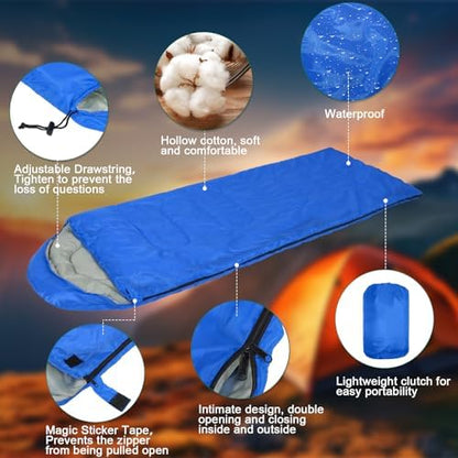 Macarrie 6 Pack Bulk Sleeping Bags for Homeless Donation, 0 Degree Waterproof Sleeping Bags with Compression Sack for Adults Winter Cold Weather Care Camping Hiking Emergency