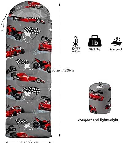 Axolotl Unicorn Sleeping Bag for Kids Boys Girls–Lightweight Warm Cold Weather Sleeping Bags,Waterproof Portable Sleeping Bag with Compression Sack for Camping Backpacking Outdoor Indoor