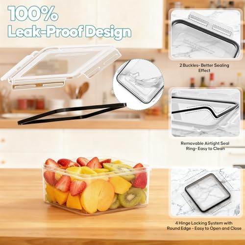 40 Pcs Food Storage Containers with Lids Airtight (20 Lids & 20 Containers)