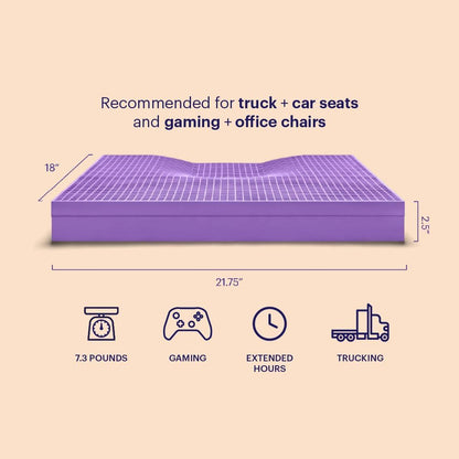 Purple Ultimate Seat Cushion | Pressure Reducing Grid Designed for Ultimate Comfort | Designed for Gaming | Made in The USA