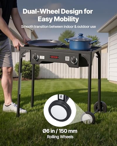VEVOR Outdoor Propane Gas Stove, Propane LPG Gas Camping Stove,