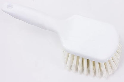 SPARTA 40541EC02 Plastic Scrub Brush, Utility Brush, Kitchen Brush With Hanging Hole For Cleaning, 8 Inches, White