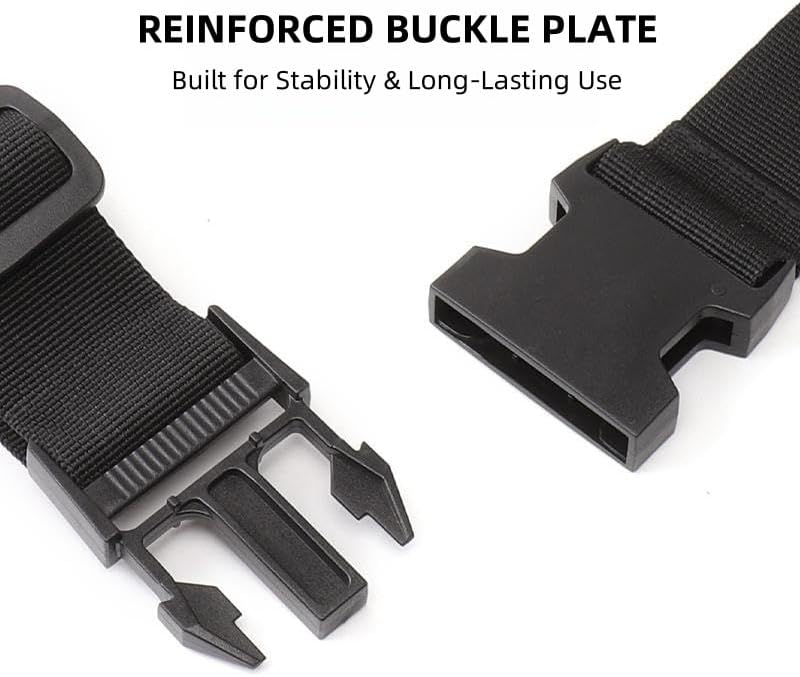 Adjustable Heavy-Duty Luggage Straps for Suitcases – Thickened Travel Belts for Carry-On, Checked Bags, and Backpacks – Keep Your Luggage Secure (Black)