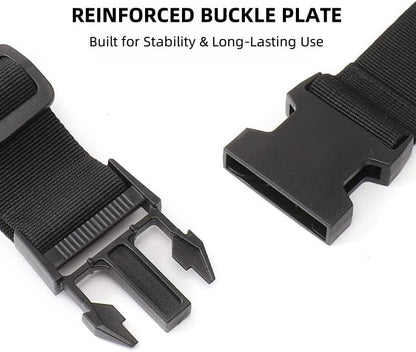Adjustable Heavy-Duty Luggage Straps for Suitcases – Thickened Travel Belts for Carry-On, Checked Bags, and Backpacks – Keep Your Luggage Secure (Black)