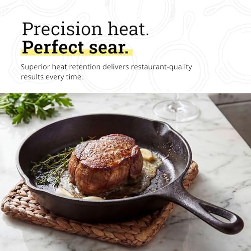 Lodge Pre-Seasoned Cast Iron Skillet, PFAS-Free, 6.5 Inches