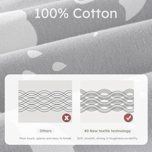 Yoofoss Baby Sleep Sack 6-12 Month 0.5TOG 100% Organic Cotton 2-Way Zipper