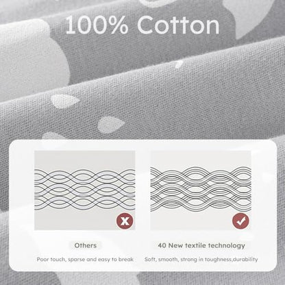 Yoofoss Baby Sleep Sack 6-12 Month 0.5TOG 100% Organic Cotton 2-Way Zipper
