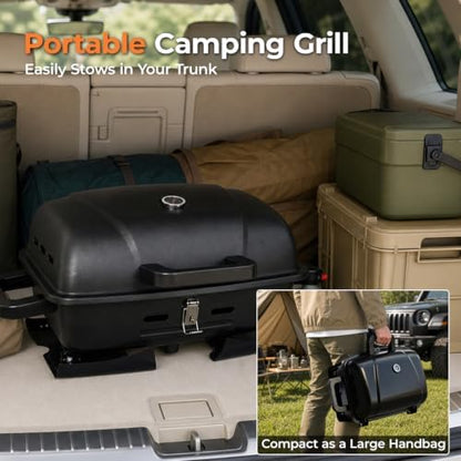 Brand-Man Portable Propane Gas Grill 1 Burner 10,000 BTU 240 sq.in.