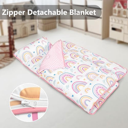 Primlect Toddler Nap Mat with Pillow, Thickened Extra Large Sleeping Bag