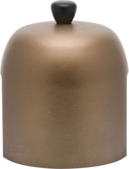 Degrenne Salam Luxury French Tea Pot - Porcelain Teapot with Bronze Aluminum Cover, Ceramic Tea Kettle for Loose Tea, Removable Infuser, 6 Cup Capacity, 36oz - Black
