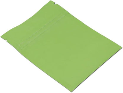 FERENLI 100Pcs Zipper Lock Self Seal Flat Pouch for Zip Aluminum Foil Lock Package Bag Coffee Food Storage Resealable Mylar Bags Heat Sealable Candy Reclosable Bags (12x18cm (4.7x7.1 inch), Green)