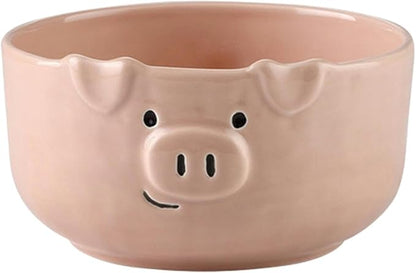 Nordic Style Creative Cute Pink Piglet Dishes, Home Breakfast Ceramic Matte