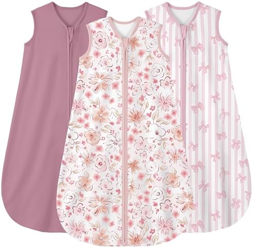 Yoofoss Baby Sleep Sack 12-18 Month 0.5TOG 100% Organic Cotton 2-Way Zipper