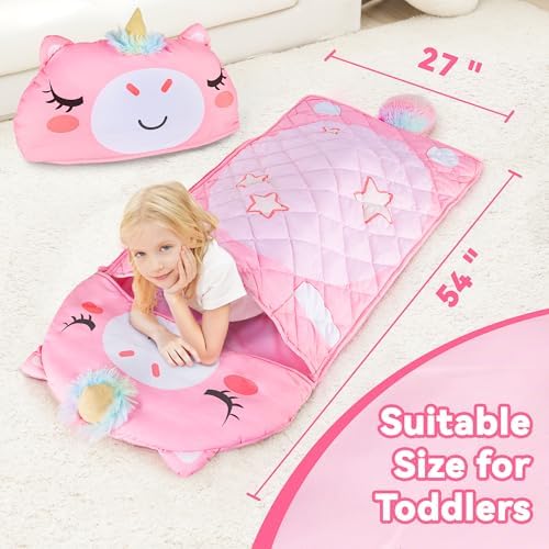 iPlay, iLearn Kid Sleeping Bag, Unicorn Slumber Sack, Toddler Girl Nap Mat