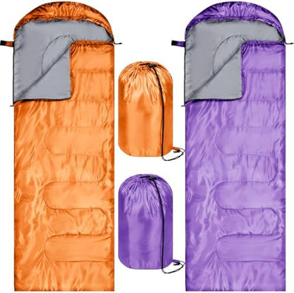 Tudomro 2 Pcs Camping Sleeping Bag for Adults Lightweight Packable Waterproof Camping Gear Equipment to Keep Warm for Outdoor Backpacking Hiking Travel