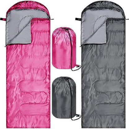 Tudomro 2 Pcs Camping Sleeping Bag for Adults Lightweight Packable Waterproof Camping Gear Equipment to Keep Warm for Outdoor Backpacking Hiking Travel