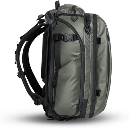 WANDRD TRANSIT Travel Backpack (35L): Expandable Carry-On Travel Backpack – Weather-Resistant, Laptop Compartment, Dual Side Access & Camera Cube Compatible Adventure Bag