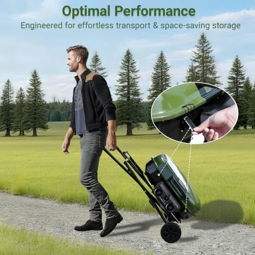 Brand-Man Portable Grill Camping, 2-in-1 Propane Gas Grill & Griddle