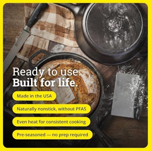 Lodge Cast Iron Combo Cooker, 3.2 Quart Deep Pot & 10.25 Inch Skillet Lid