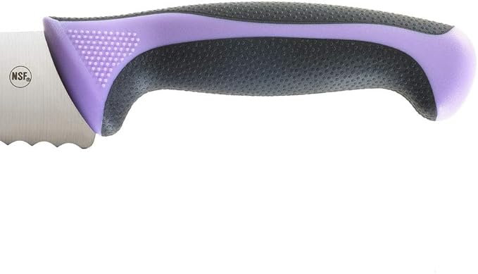 Mercer Culinary Millennia Color Handle Cutlery 10" Bread Knife (Wavy Edge Wide) Purple
