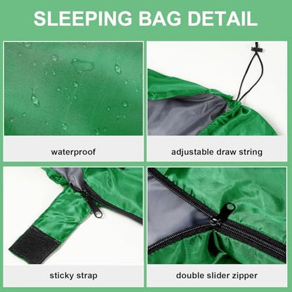 Tudomro 2 Pcs Camping Sleeping Bag for Adults Lightweight Packable Waterproof Camping Gear Equipment to Keep Warm for Outdoor Backpacking Hiking Travel