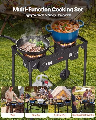 VEVOR Outdoor Propane Gas Stove, Propane LPG Gas Camping Stove,