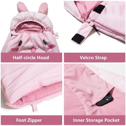 BISINNA Kids Sleeping Bag with Pillow for Boys Girls