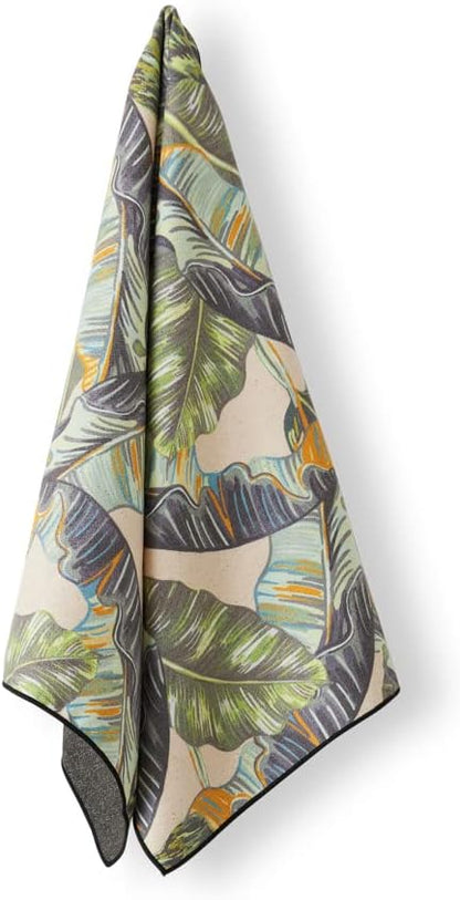Nomadix Mini Towel - Perfect for Beach, Pool, Travel, Camping, Yoga - Made with Recycled Materials - Super Absorbent - Sand Resistant - Banana Leaf Green - 16x40