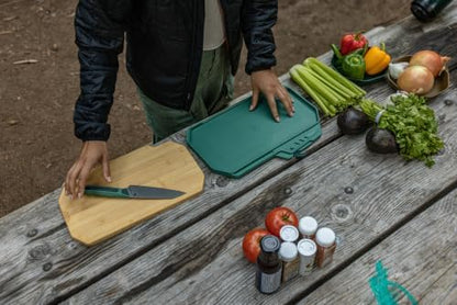 Gerber Gear ComplEAT Cutting Board Set - Cutting Board Kit with Polypropylene & Bamboo Cutting Boards - Features Paring Knife & Chef's Knife for camping picnics and outdoors