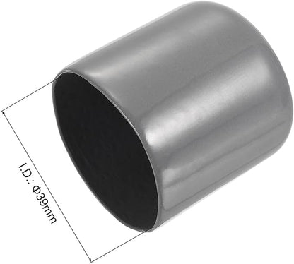 uxcell 20pcs Rubber End Caps 39mm ID Vinyl Cap Cover Screw Protectors Dark Grey